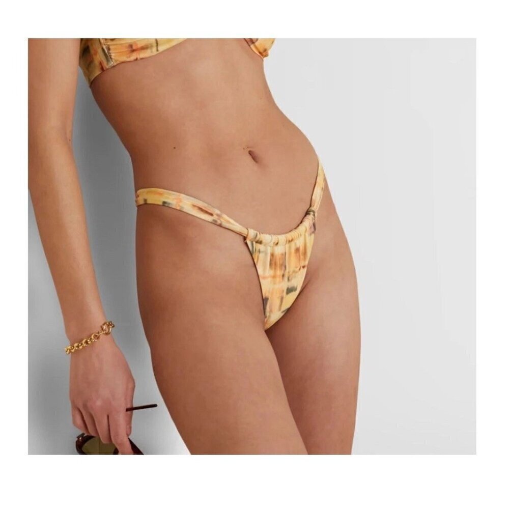Cult Gaia Bikini BOTTOMS Womens XL 10/12 Orange Summer Haze Manon NEW Beach Pool